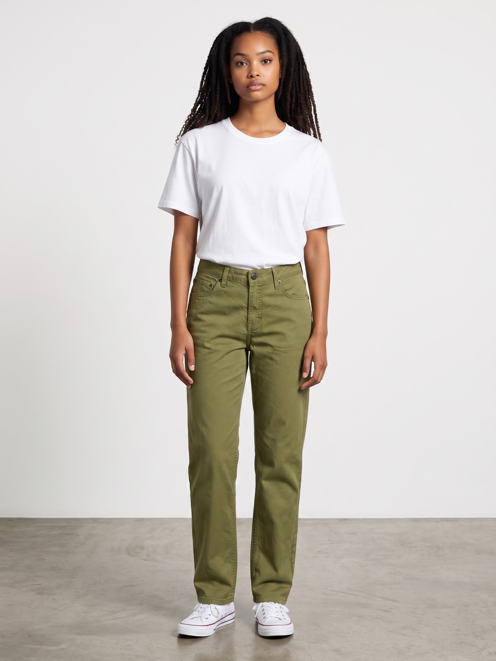 NWT New Levi's Middy Olive Straight Leg Pants Size 29 x 30